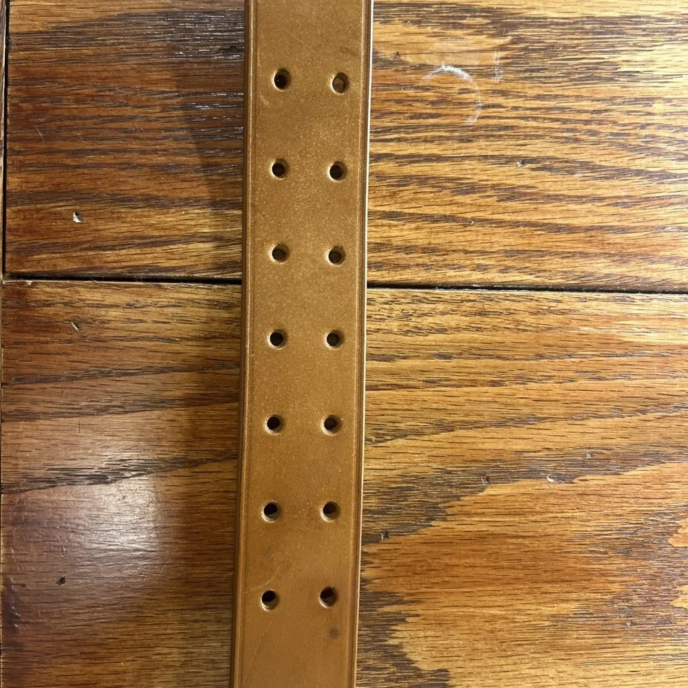 Armani Jeans Made in‎ USA cowboy style braided leather belt tan